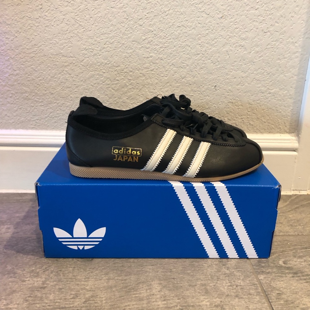 Adidas Originals Country Japan Leather Sneakers Black White Mens Shoes - New!